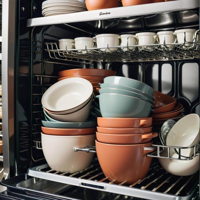 Efektywne korzystanie z przestrzeni w zmywarce