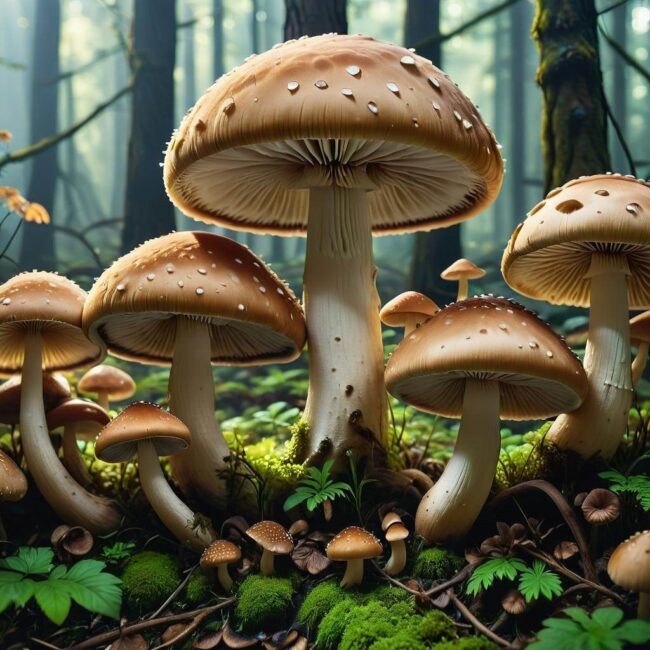 Gotowanie pieczarek na wolnym ogniu