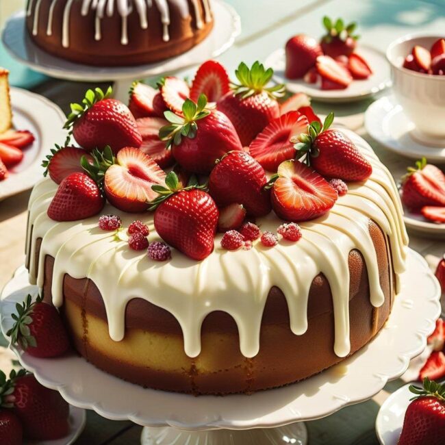 Innowacyjny przepis na ciasto ucierane z rabarbarem i truskawkami