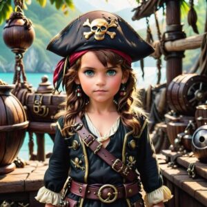 Stylizacja fryzury do stroju pirata dla dziecka