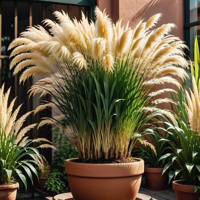Trawa pampasowa donica